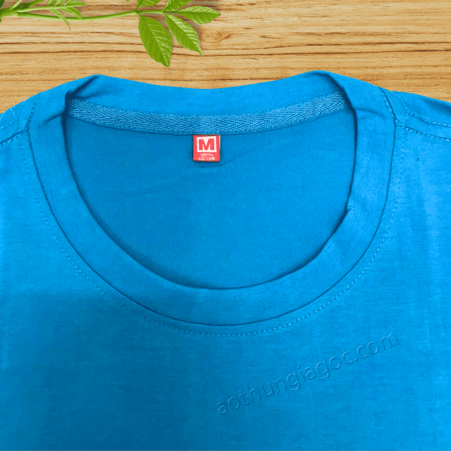 Áo Thun Cotton 4 Chiều 65/35 Màu Xanh Dương